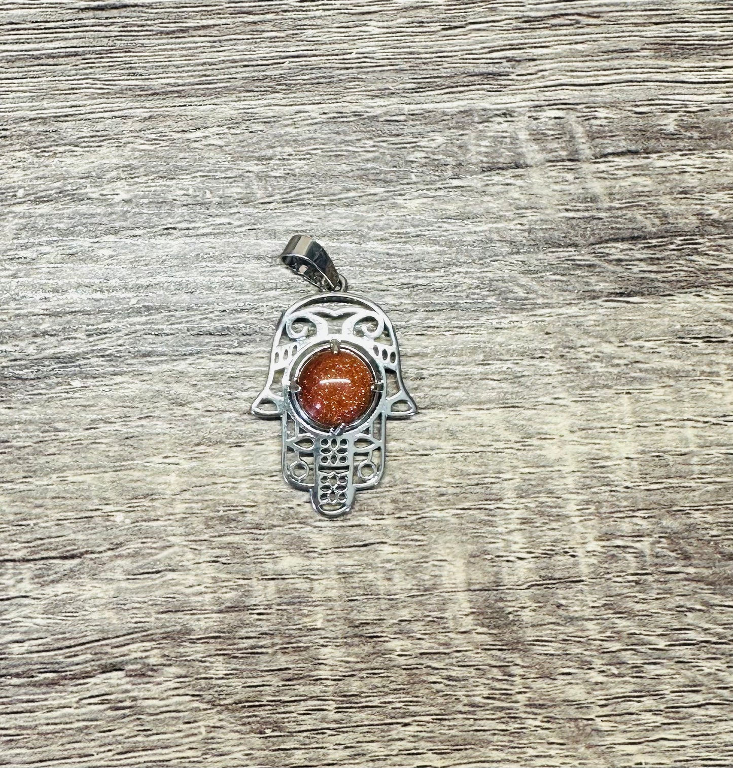 Golden Sandstone Hamsa Hand