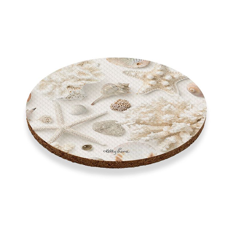 Indigo Shells White Placemats Set of 6