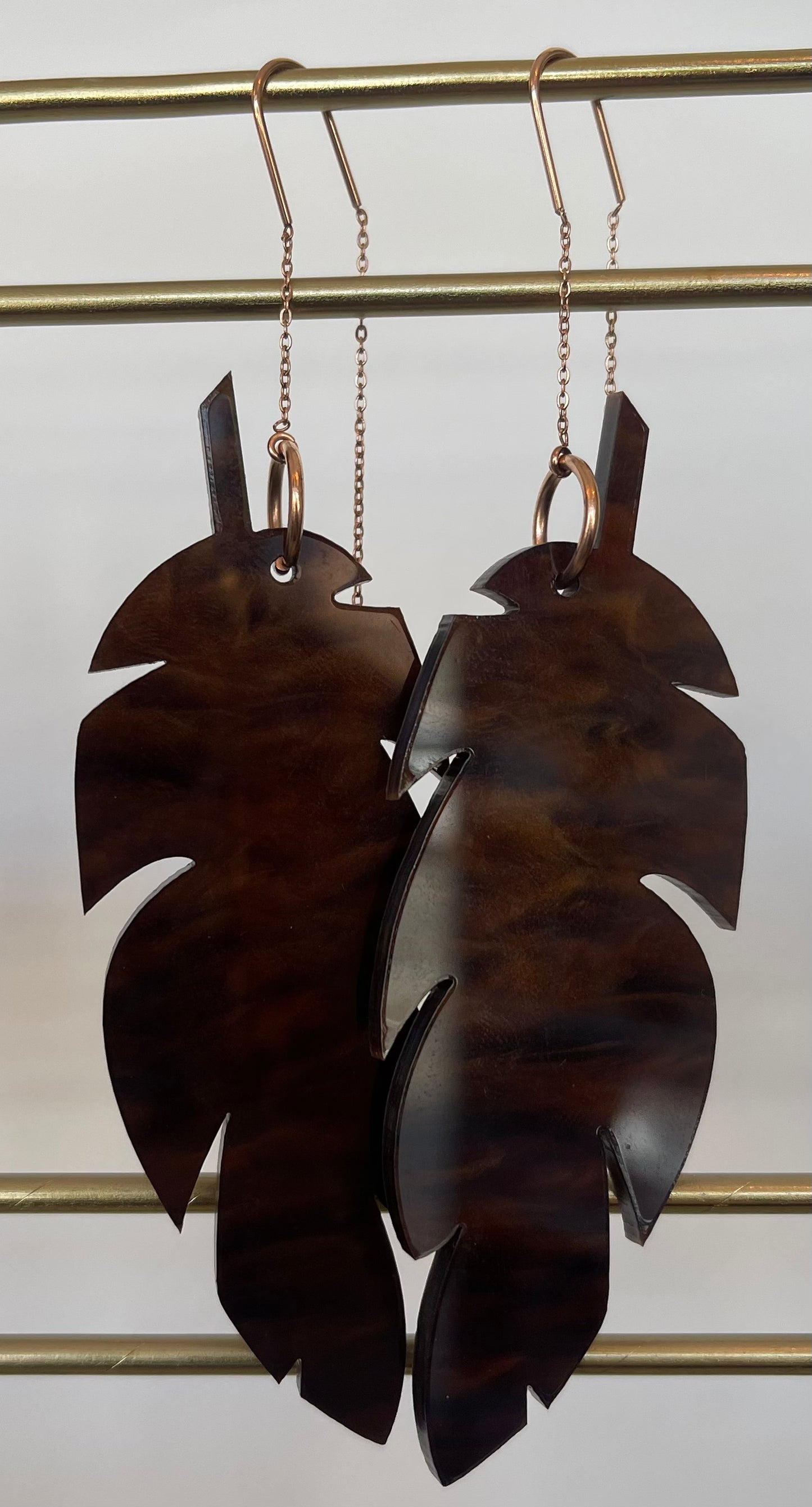 Feather Drop Earrings