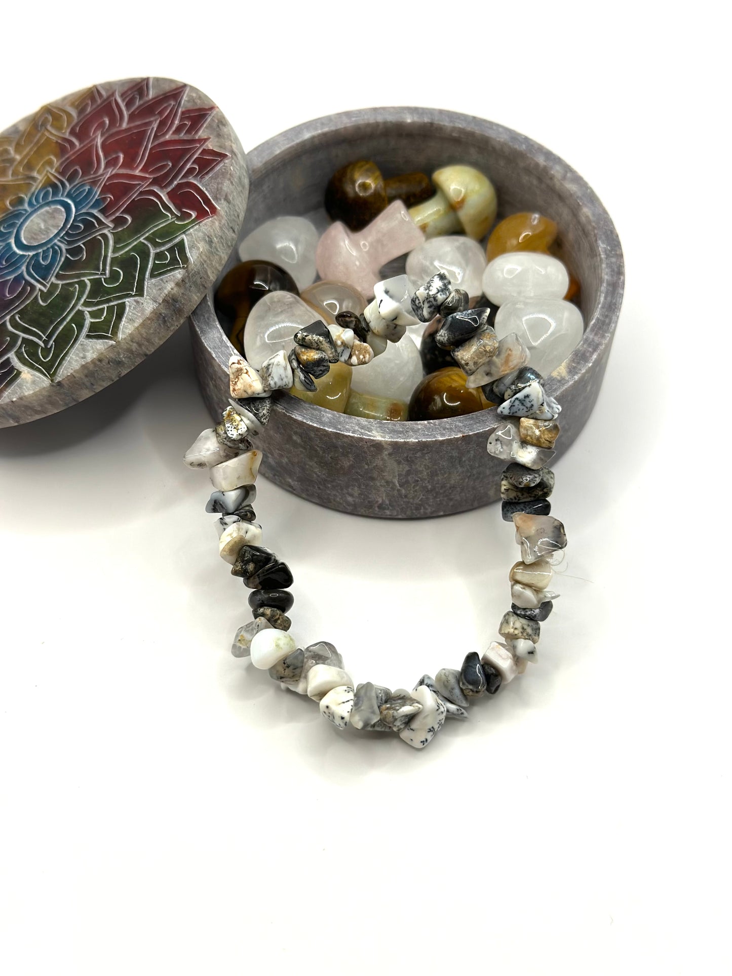 Dendritic Agate Chip Bracelet