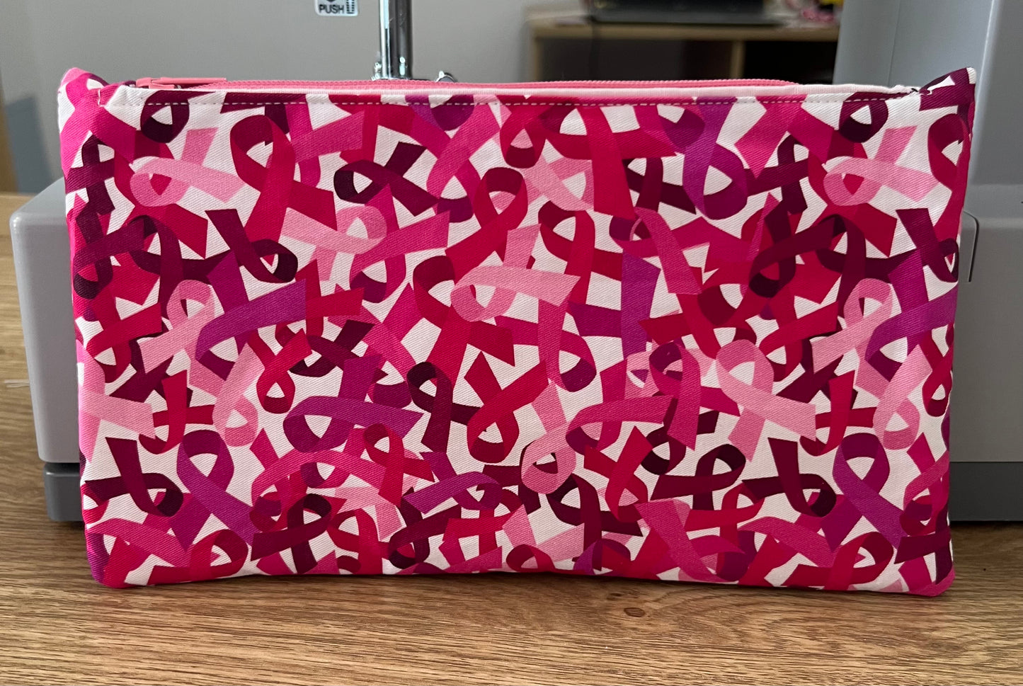 Breast Cancer Ribbon - Zipper Pouch
