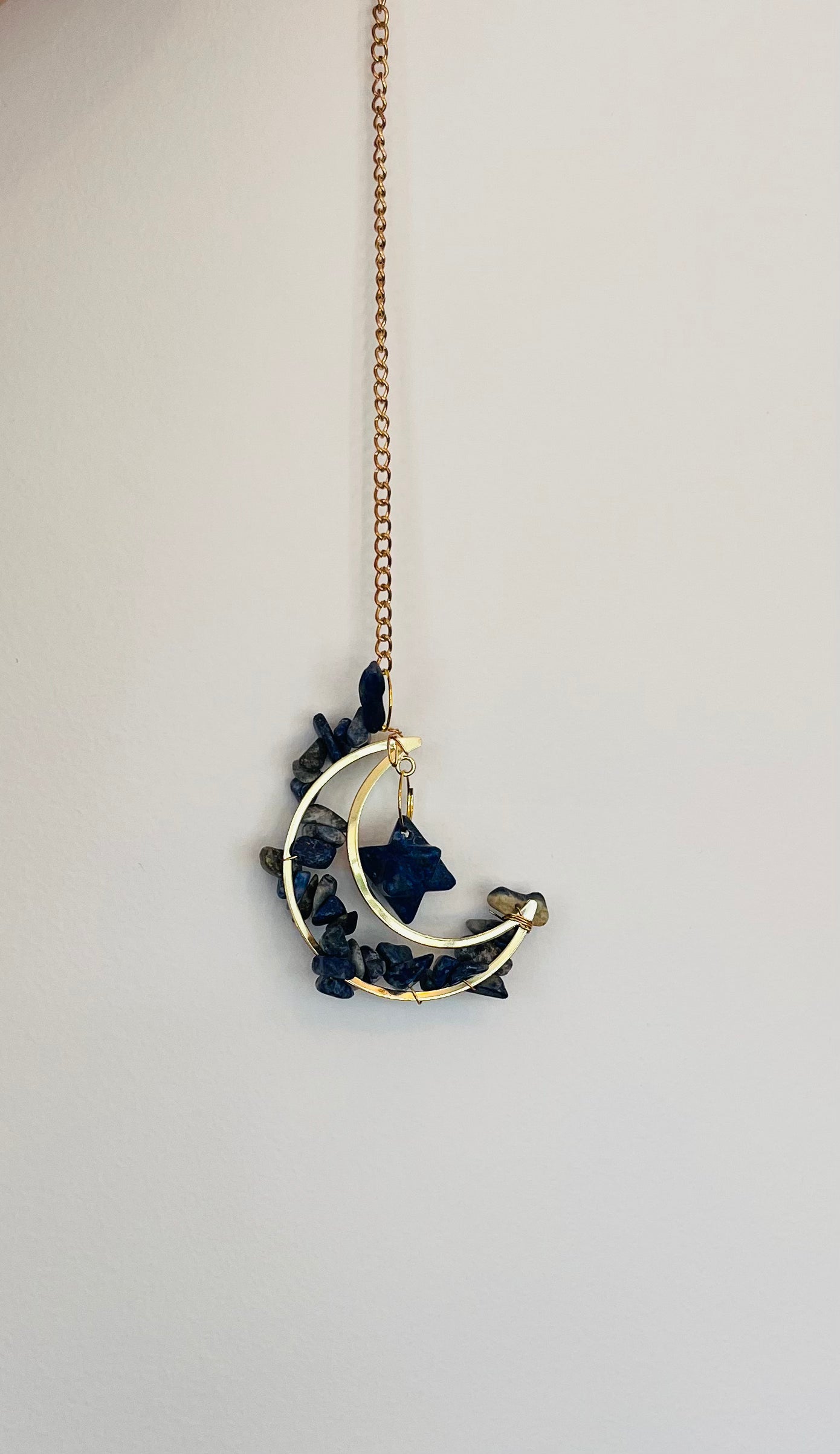 Sodalite Moon Hanger