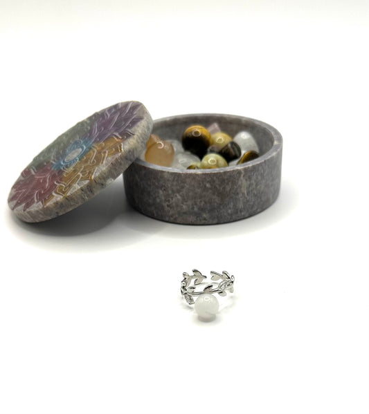 Rose Quartz Wreath Ring