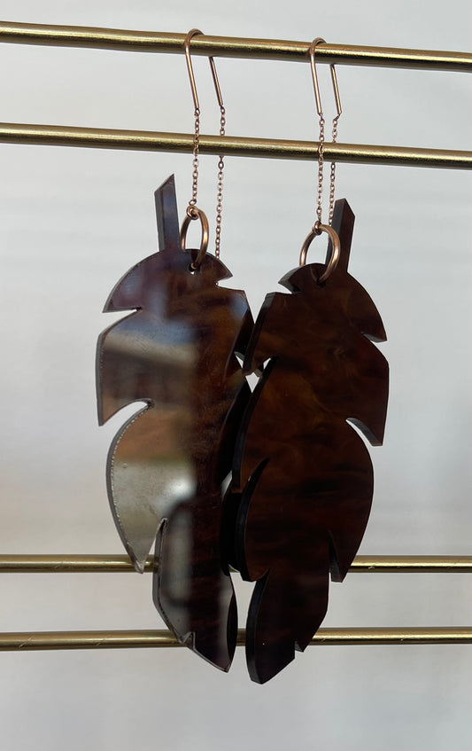 Feather Drop Earrings