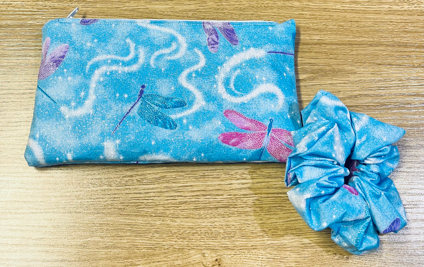 Dragonfly - Zipper Pouch & Scrunchie Set