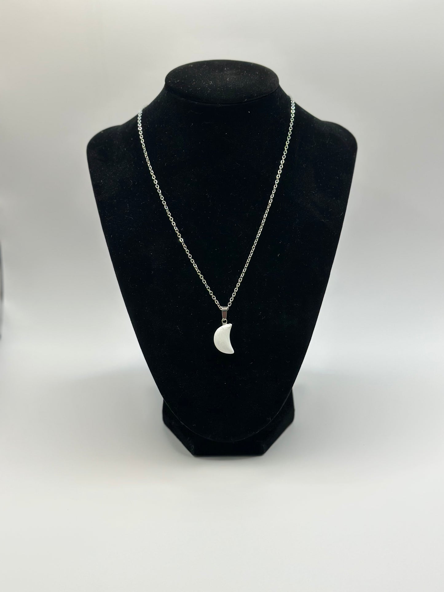 Howlite Crystal Moon Necklace