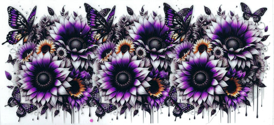 #048 - Purple and White Sunflowers