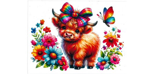 HIGHLAND COWS - #027 - Rainbow Highland Mini Decal