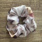 Design 67 - Ivory Floral Satin Scrunchie