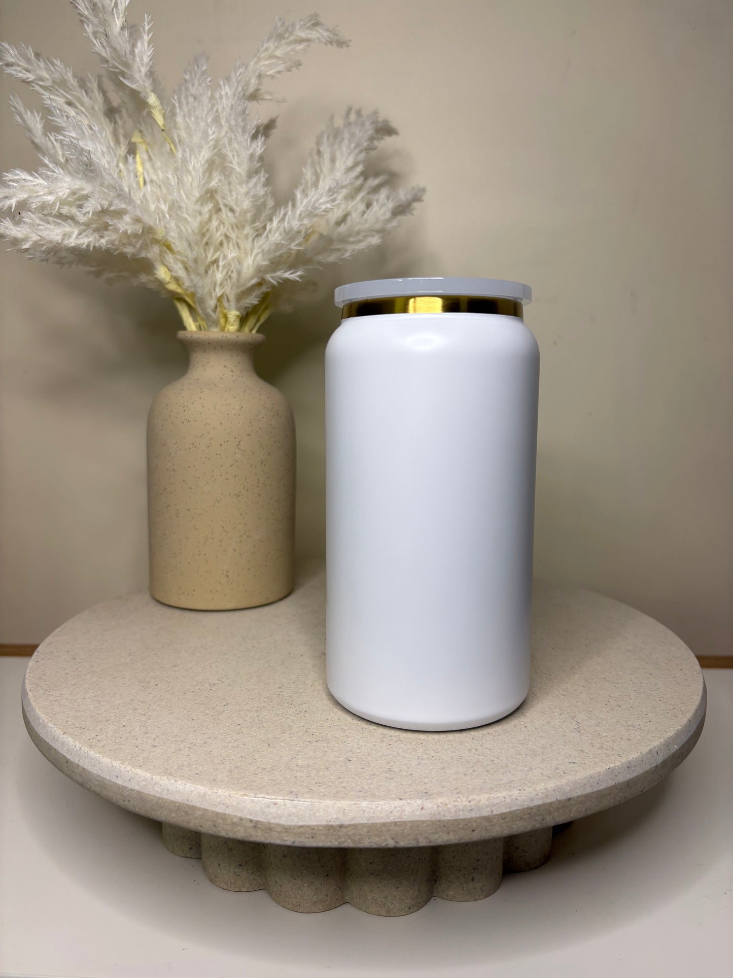 White Stainless Steel Tumbler