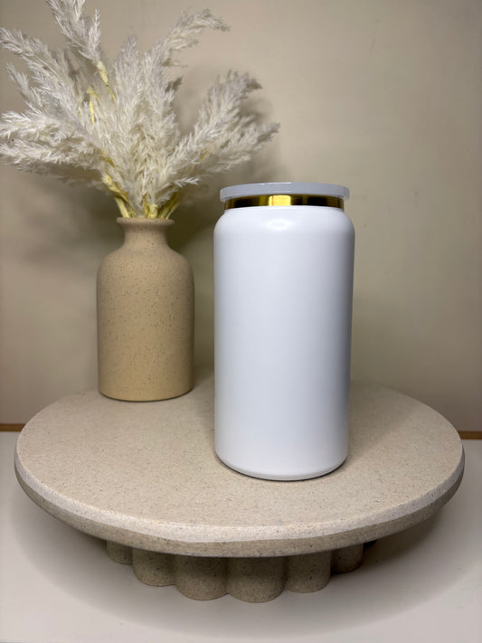 White Stainless Steel Tumbler