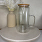 20oz Glass Snowglobe Tumbler with Handle
