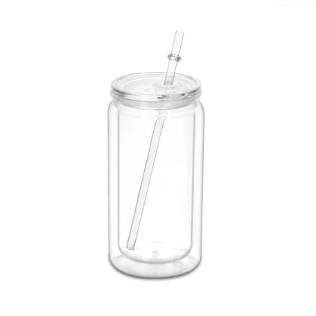 PRE-ORDER - 16oz Clear Glass Snowglobe Tumber