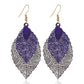 Purple & Brown Leaf Earrings