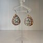 Distressed Teal Jewel Sunflower Earrings