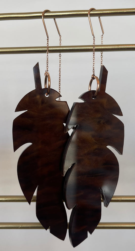 Feather Drop Earrings