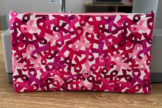 Breast Cancer Ribbon - Zipper Pouch
