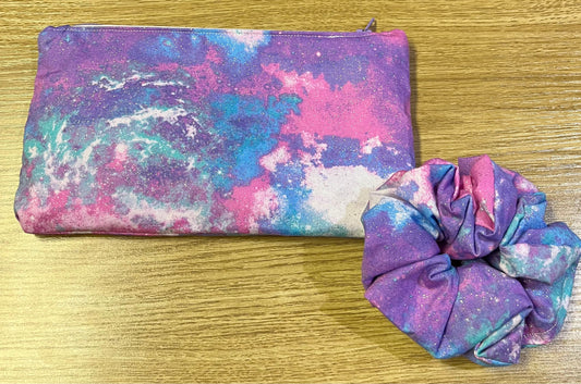Galaxy - Zipper Pouch & Scrunchie Set