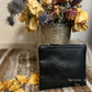 Black Croc Faux Coin Purse