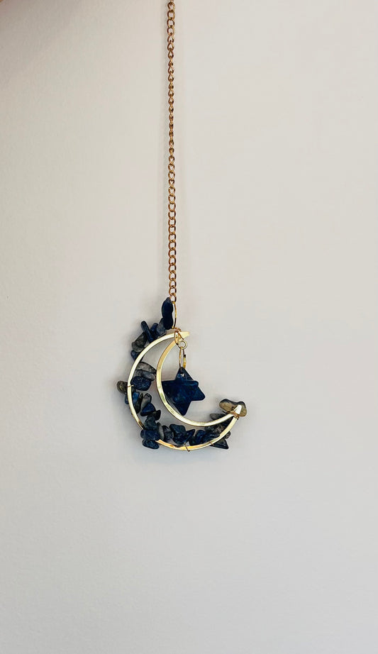 Sodalite Moon Hanger