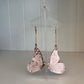 Butterfly Drop Earrings - Rose Gold