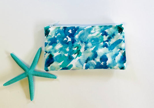 Blue & White - Zipper Pouch