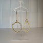 Brass Wavy Circle Earrings