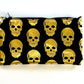 Black & Gold Skull - Zipper Pouch