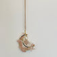 Rose Quartz Moon Hanger