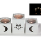 Triple Moon Candle Holder Set
