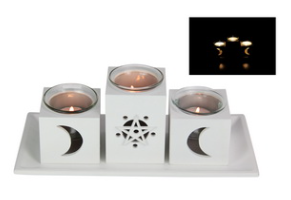 Triple Moon Candle Holder Set